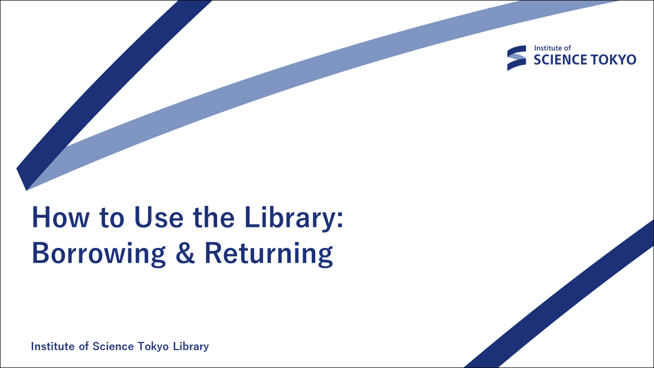 How to use the Library : Borrowing & Returning thumbnail