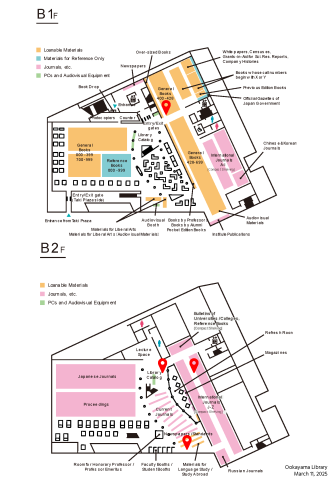 Stamp rally map B1F&B2F