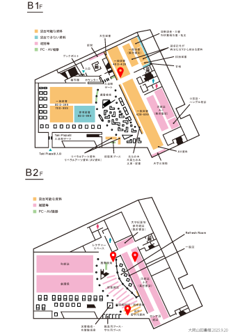 スタンプラリーマップ地下１階・地下２階