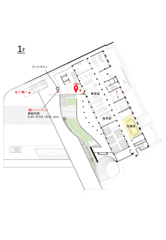 大岡山図書館デジタルスタンプラリーマップ1階