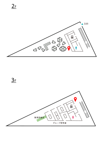 大岡山図書館デジタルスタンプラリーマップ2階・3階